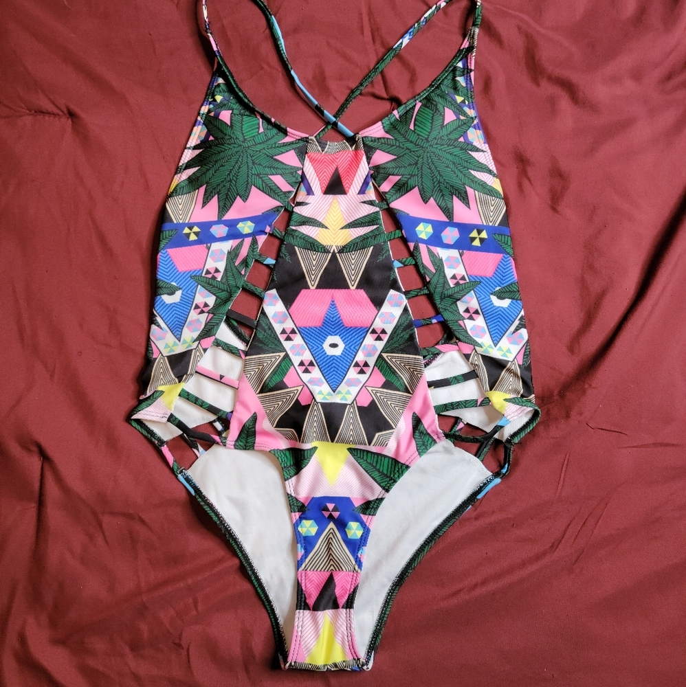 Aztec print swimsuit